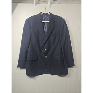 Polo University Club Ralph Lauren Navy Wool Blazer Preppy Jacket Academia‎ 46